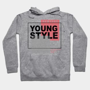 Young Style New York Denim Branding Typography Hoodie